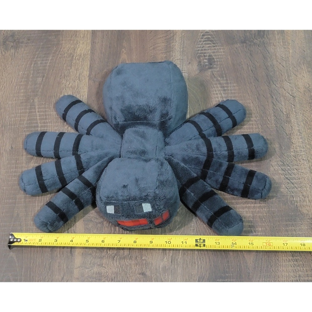 Minecraft Spider Plush Stuffed Animal Toy Gray Black Stripes‎ Video Game